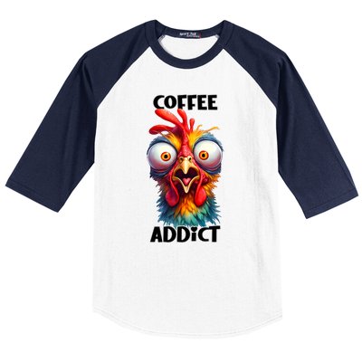 Coffee Addict Funny Turkey Baseball Sleeve Shirt