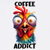 Coffee Addict Funny Turkey Garment-Dyed Sweatshirt