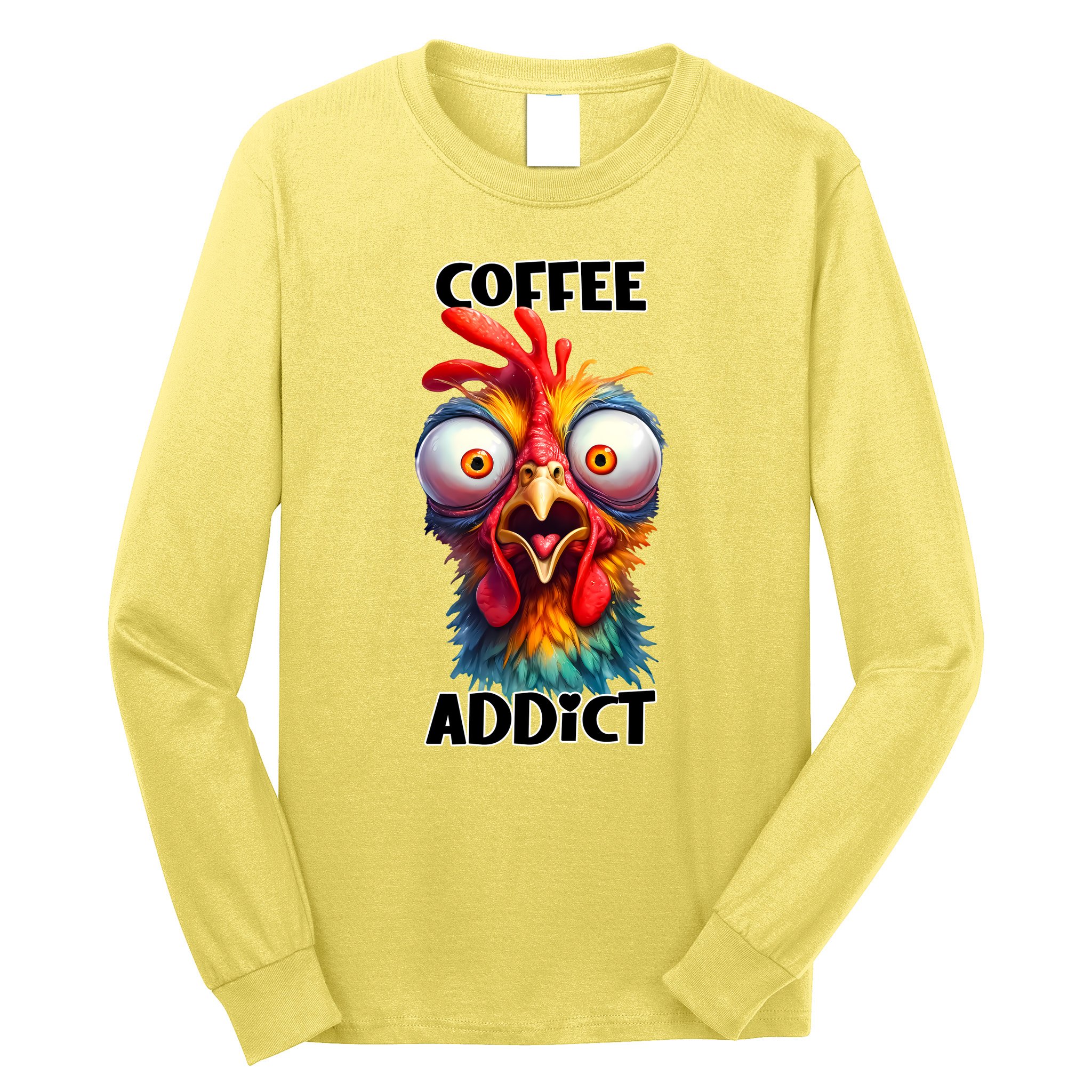 Coffee Addict Funny Turkey Long Sleeve Shirt