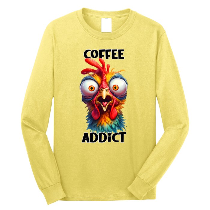 Coffee Addict Funny Turkey Long Sleeve Shirt