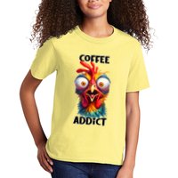 Coffee Addict Funny Turkey Kids T-Shirt