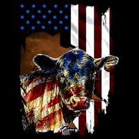 Cow American Flag Heifer Us 4th Of July Farm Cattle Usa Gift Visor
