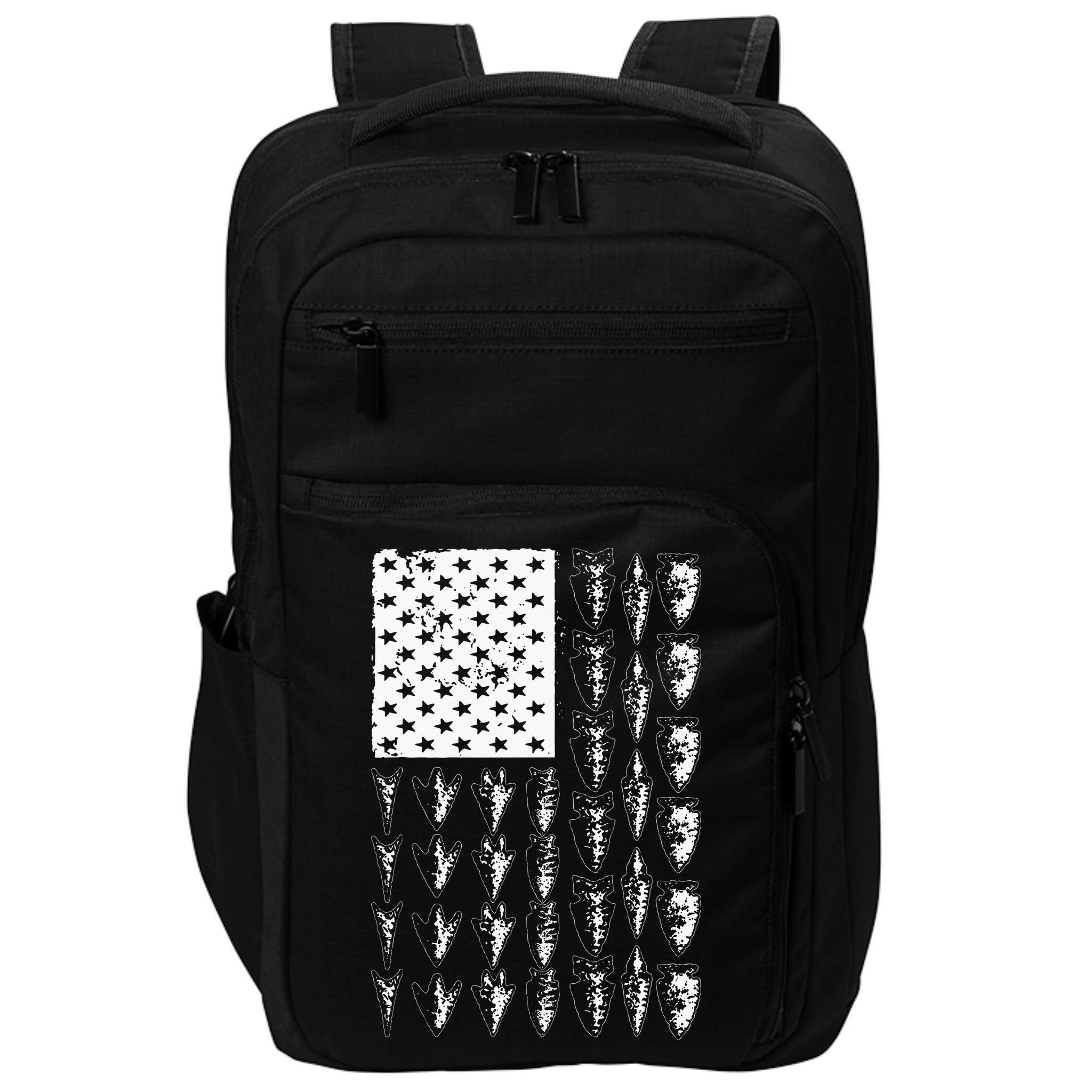 Cool Arrowhead For Men Women Bowhunt Arrow Hunting USA Flag Impact Tech Backpack