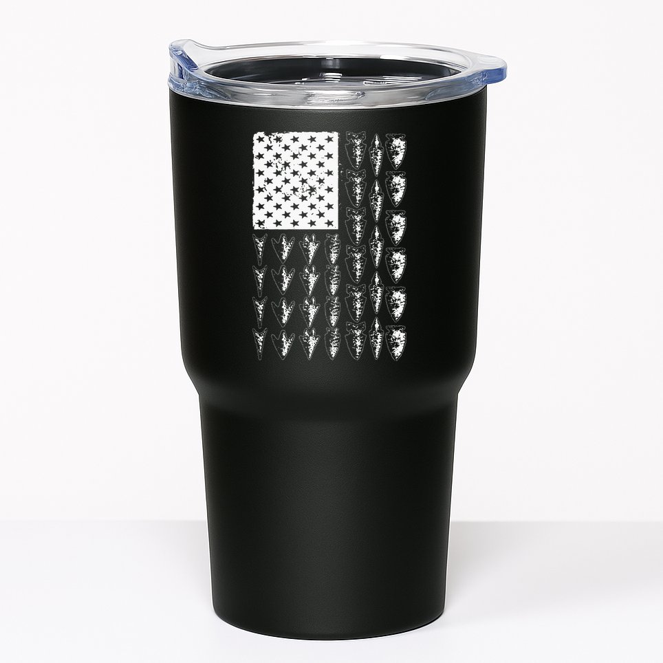 Cool Arrowhead For Men Women Bowhunt Arrow Hunting USA Flag Tumbler