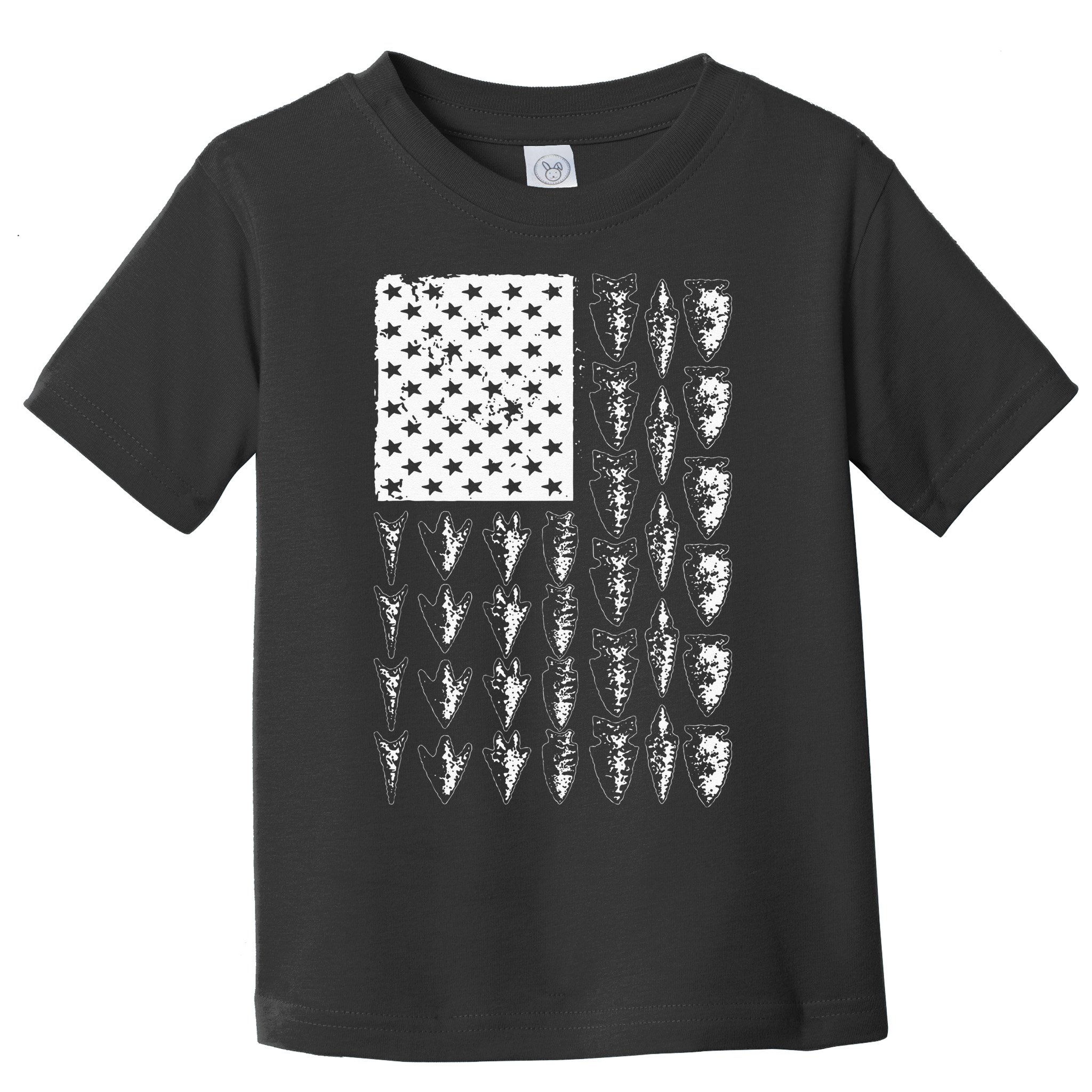 Cool Arrowhead For Men Women Bowhunt Arrow Hunting USA Flag Toddler T-Shirt