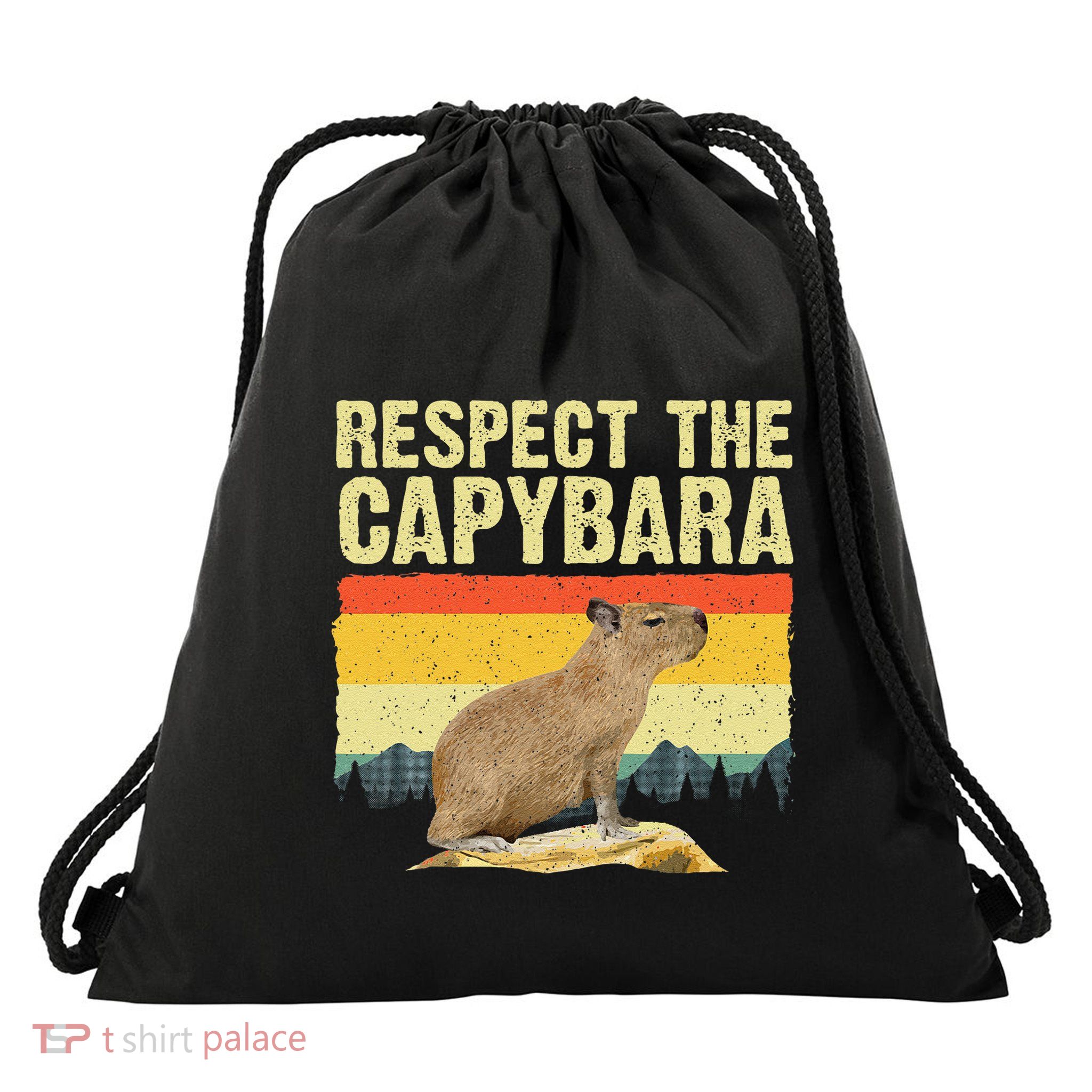 Capybara Art For Rodent Animal Lover Capybara Drawstring Bag