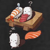 Cute And Funny Japanese Nigiri Sushi Sleepwalking 7 Panel Mesh Trucker Snapback Hat