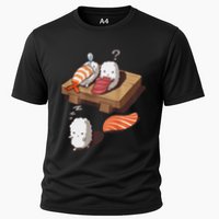 Cute And Funny Japanese Nigiri Sushi Sleepwalking Cooling Performance Crew T-Shirt