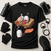 Cute And Funny Japanese Nigiri Sushi Sleepwalking Cooling Performance Crew T-Shirt