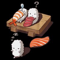 Cute And Funny Japanese Nigiri Sushi Sleepwalking Cooling Performance Crew T-Shirt