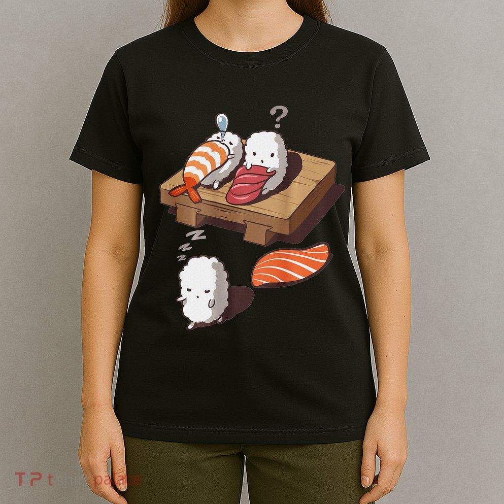Cute And Funny Japanese Nigiri Sushi Sleepwalking T-Shirt