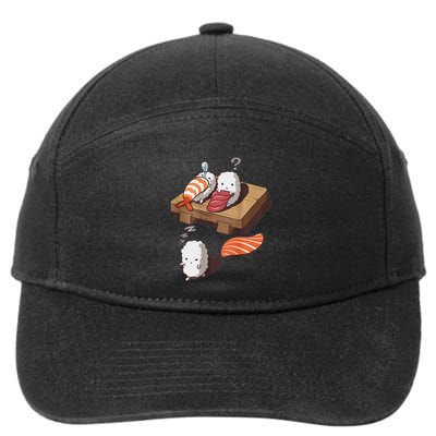 Cute And Funny Japanese Nigiri Sushi Sleepwalking 7-Panel Snapback Hat
