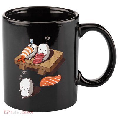 Cute And Funny Japanese Nigiri Sushi Sleepwalking 11oz C Handle Ceramic Mug