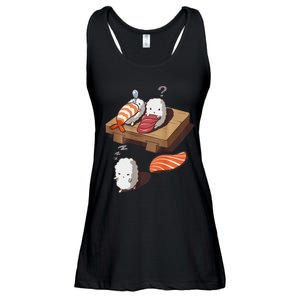 Cute And Funny Japanese Nigiri Sushi Sleepwalking Ladies Essential Flowy Tank