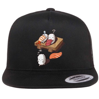 Cute And Funny Japanese Nigiri Sushi Sleepwalking Flatbill Hat