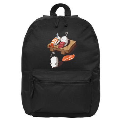 Cute And Funny Japanese Nigiri Sushi Sleepwalking 16 in Basic Backpack