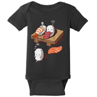 Cute And Funny Japanese Nigiri Sushi Sleepwalking Baby Bodysuit