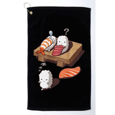 Cute And Funny Japanese Nigiri Sushi Sleepwalking Golf Towel