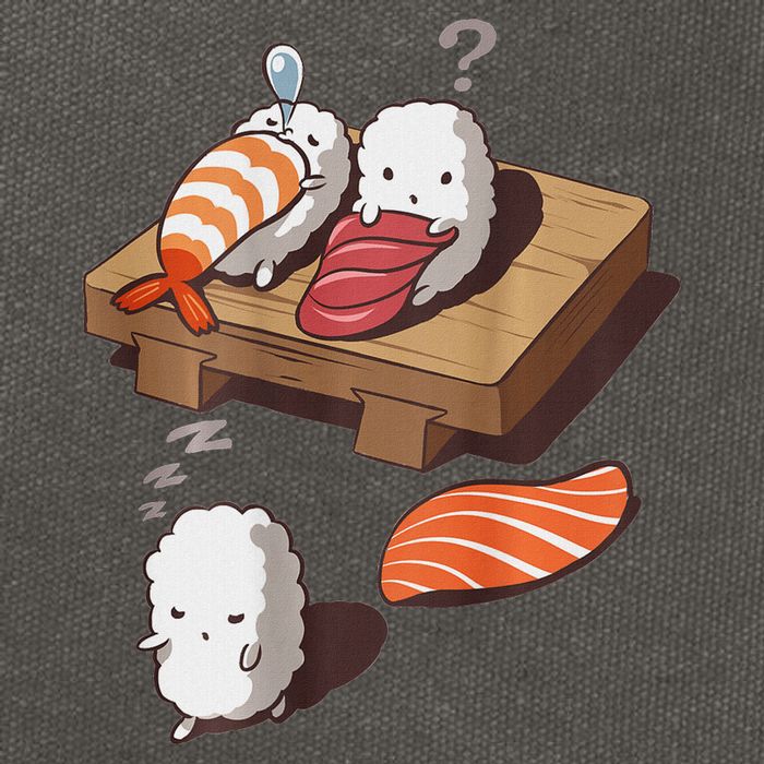 Cute And Funny Japanese Nigiri Sushi Sleepwalking Cotton Canvas Backpack