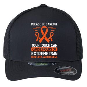 CRPS Awareness Fighter Disease RSD Warrior Orange Ribbon Flexfit Unipanel Trucker Cap