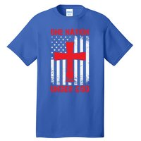 Christian American Flag One Nation Under God Funny Gift Tall T-Shirt