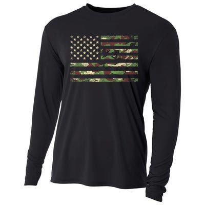 Camo American Flag Usa Military Tactical Camouflage Desert Cooling Performance Long Sleeve Crew