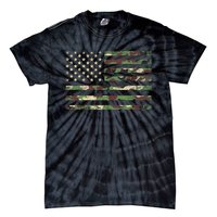 Camo American Flag Usa Military Tactical Camouflage Desert Tie-Dye T-Shirt