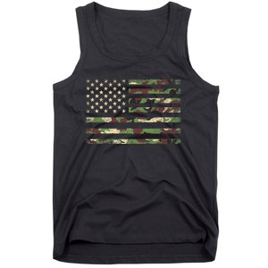 Camo American Flag Usa Military Tactical Camouflage Desert Tank Top