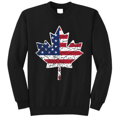 Canadian American Flag - Canada and US Flag Gift Sweatshirt