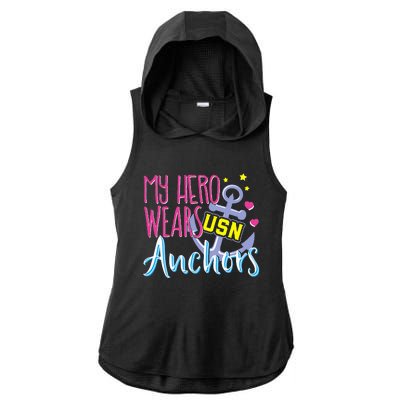 Chief Anchors For Husband Or Wife Ladies PosiCharge Tri-Blend Wicking Draft Hoodie Tank