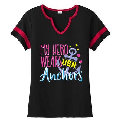 Chief Anchors For Husband Or Wife Ladies Halftime Notch Neck Tee