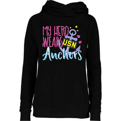 Chief Anchors For Husband Or Wife Womens Funnel Neck Pullover Hood