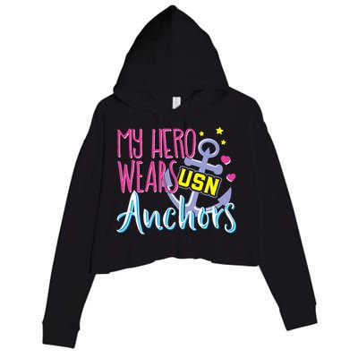 Chief Anchors For Husband Or Wife Crop Fleece Hoodie