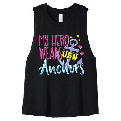 Chief Anchors For Husband Or Wife Women's Racerback Cropped Tank