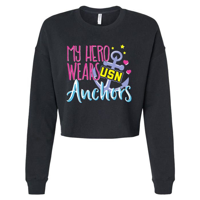 Chief Anchors For Husband Or Wife Cropped Pullover Crew