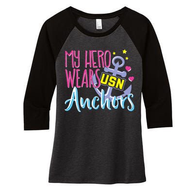 Chief Anchors For Husband Or Wife Women's Tri-Blend 3/4-Sleeve Raglan Shirt