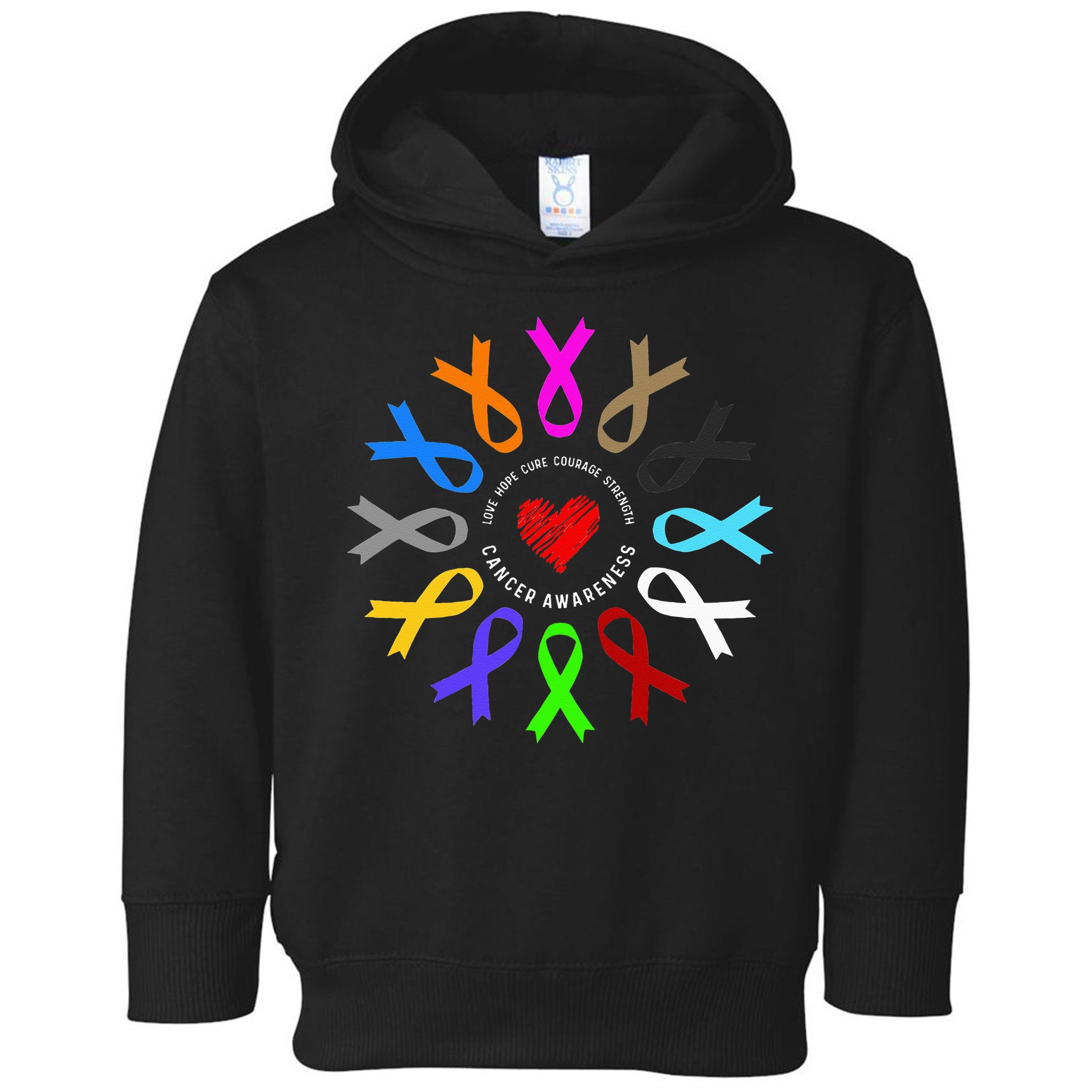 Cancer Awareness Fight Cancer Ribbon Toddler Hoodie