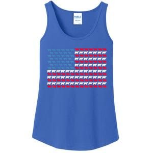 Cow American Flag Heifer Us 4th Of July Farm Cattle Usa Gift Ladies Essential Tank