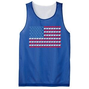 Cow American Flag Heifer Us 4th Of July Farm Cattle Usa Gift Mesh Reversible Basketball Jersey Tank