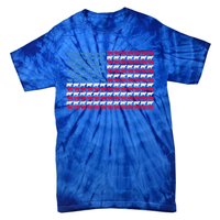 Cow American Flag Heifer Us 4th Of July Farm Cattle Usa Gift Tie-Dye T-Shirt