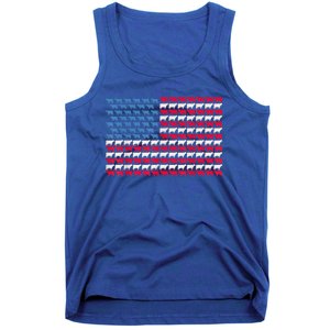 Cow American Flag Heifer Us 4th Of July Farm Cattle Usa Gift Tank Top