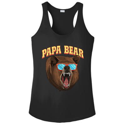 Cool Animal Fathers Day Sunglasses Bear Family Papa Bear Gift Ladies PosiCharge Competitor Racerback Tank