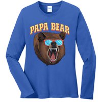 Cool Animal Fathers Day Sunglasses Bear Family Papa Bear Gift Ladies Long Sleeve Shirt