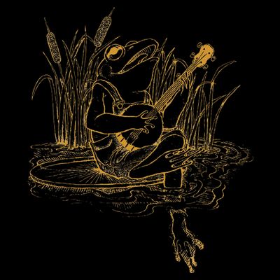 Cottagecore Aesthetic Frog Playing Banjo Cute T-Shirt