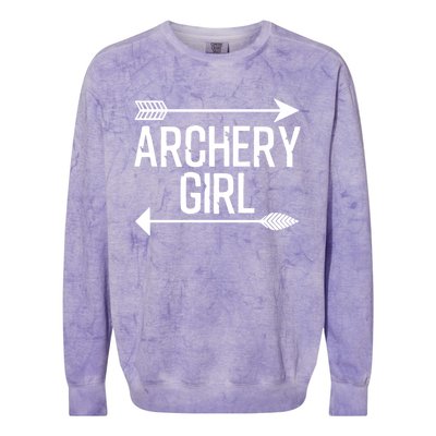 Cool Archery For Girls Crossbow Bow Hunting Archer Great Gift Colorblast Crewneck Sweatshirt