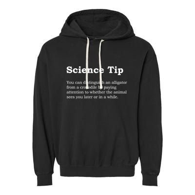 Crocodile Alligator Funny Science Tip Garment-Dyed Fleece Hoodie