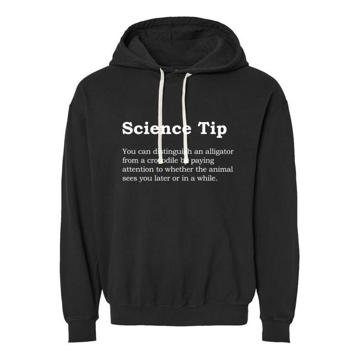 Crocodile Alligator Funny Science Tip Garment-Dyed Fleece Hoodie