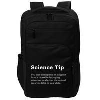 Crocodile Alligator Funny Science Tip Impact Tech Backpack