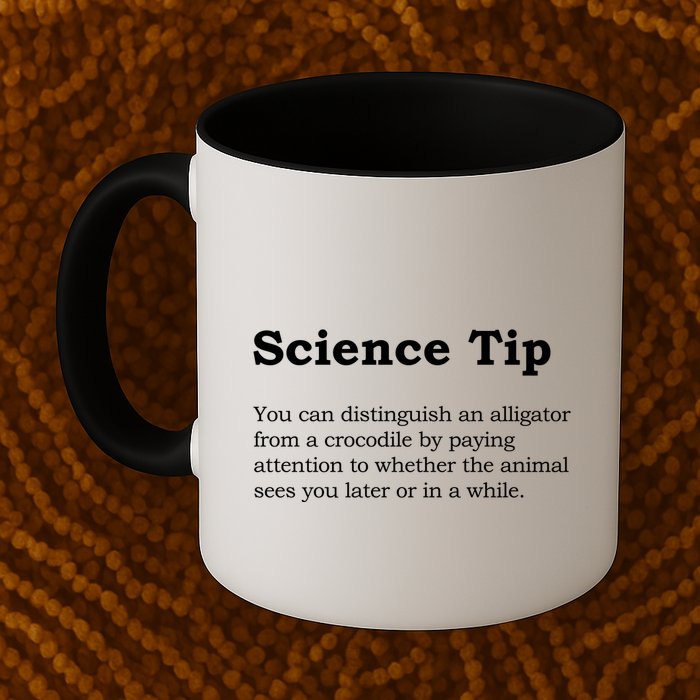 Crocodile Alligator Funny Science Tip Mug