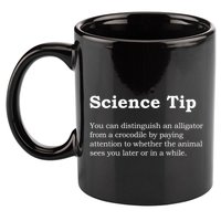 Crocodile Alligator Funny Science Tip 11oz C Handle Ceramic Mug